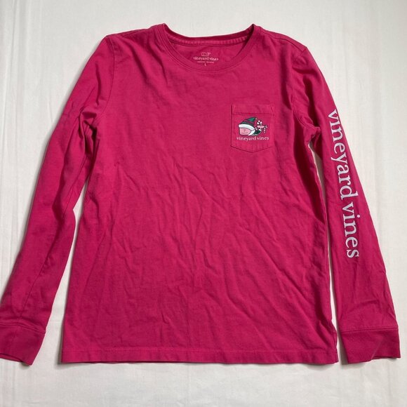 Vineyard Vines Pink Christmas Elf Shirt size 14 - Picture 2 of 7